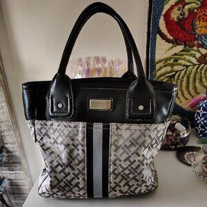 Tommy Hilfiger Signature Logo Monogram Shoulder Bag Gray